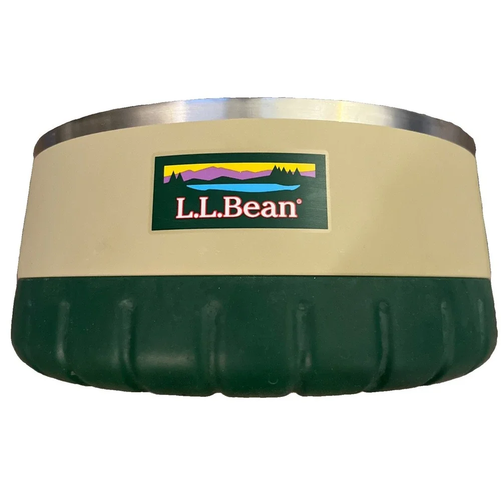 L.L. Bean Insulated Dog Bowl Extra Large Non Slip Base 64 oz Logo'd